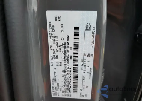 2021 Ford F150 Supercrew z USA, uszkodzony, nr VIN 1FTFW1E80MFC45915